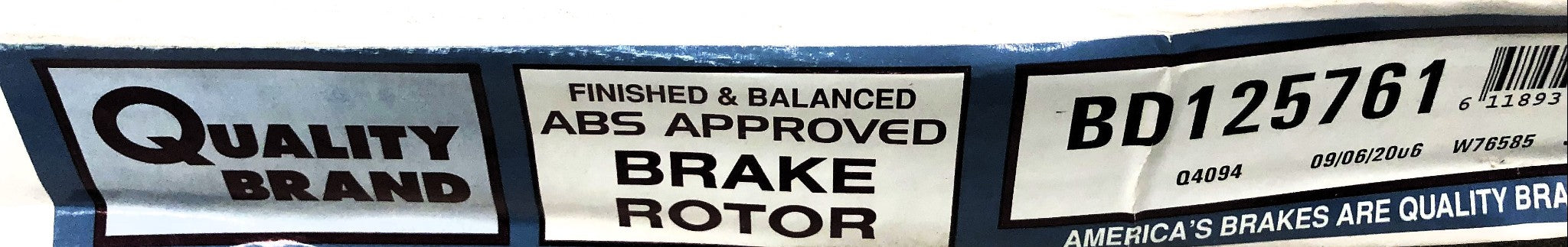Quality Brand Disc Brake Rotor BD125761 (53002) NOS