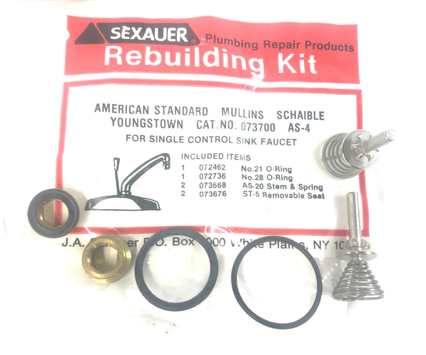 Sexauer Single Control Faucet Rebuild Kit 073700 AS-4 [Lot of 3] NOS