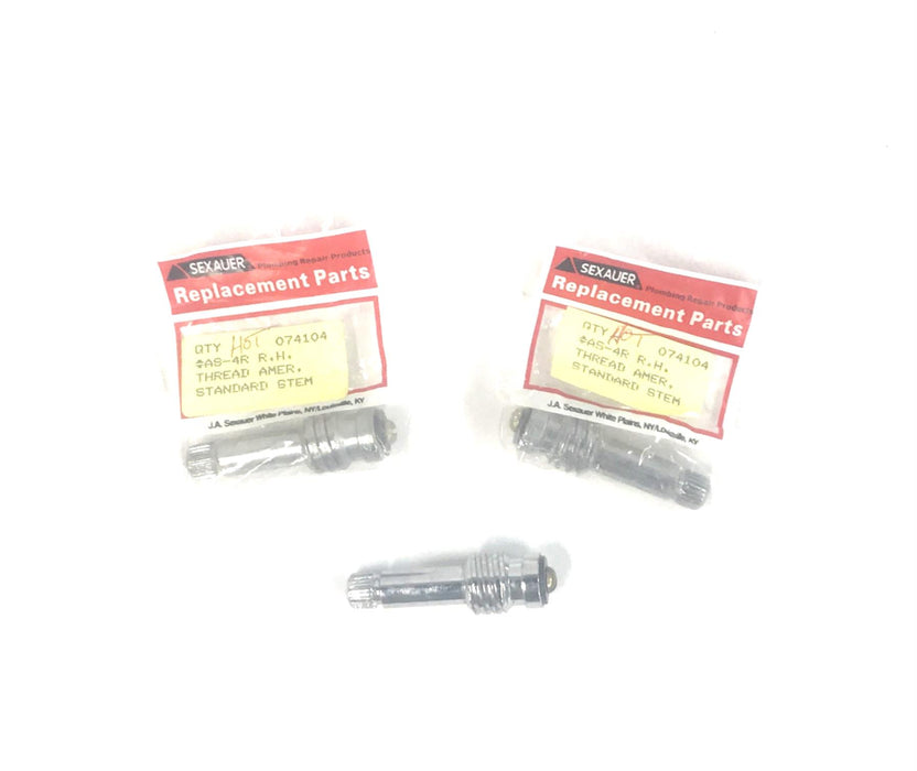 Sexauer/Amerrican Standard 'Hot' R.H. Thread Stem 074104 (AS-4R) [Lot of 3] NOS