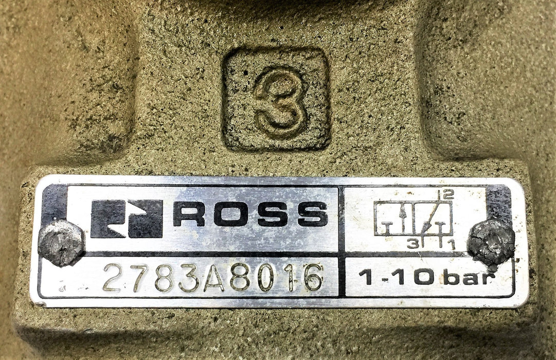 ROSS 1-10 BAR Air Line Lox Pneumatic Valve 2783A8016 USED