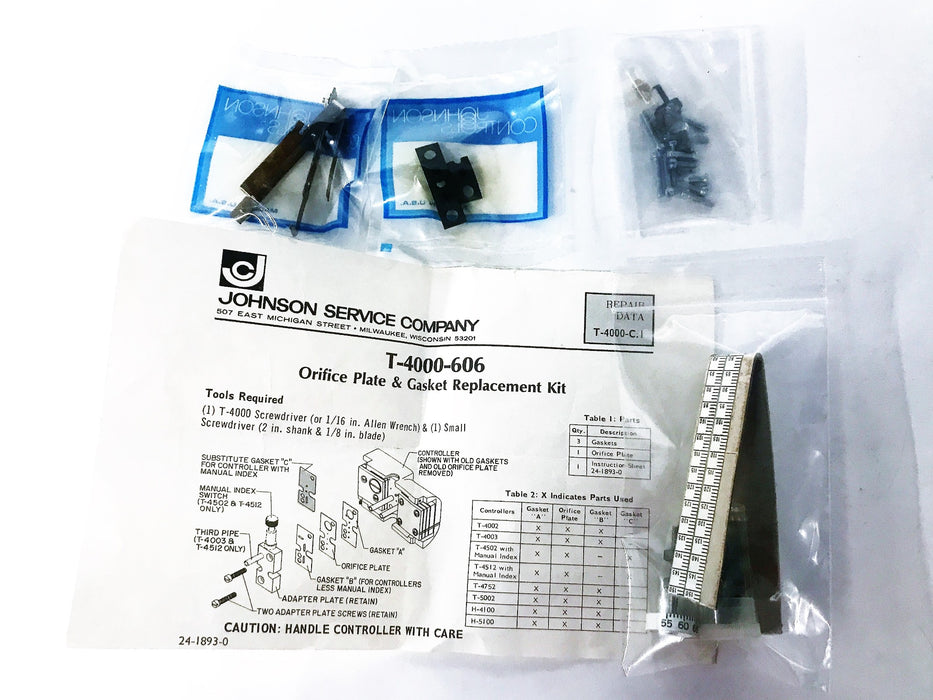 Johnson Controls Orifice and Gasket Kit 27-760-7 [Lot of 3] NOS