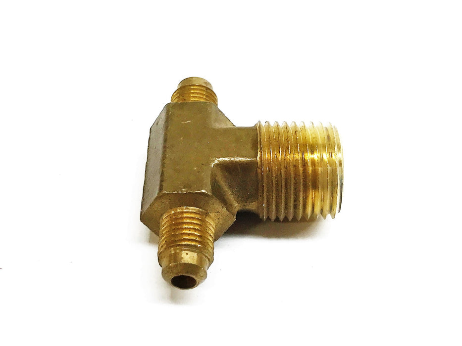 Unbranded Brass Flared Male Tee 1/8" x1/2" x 1/8" [Lot of 4] NOS