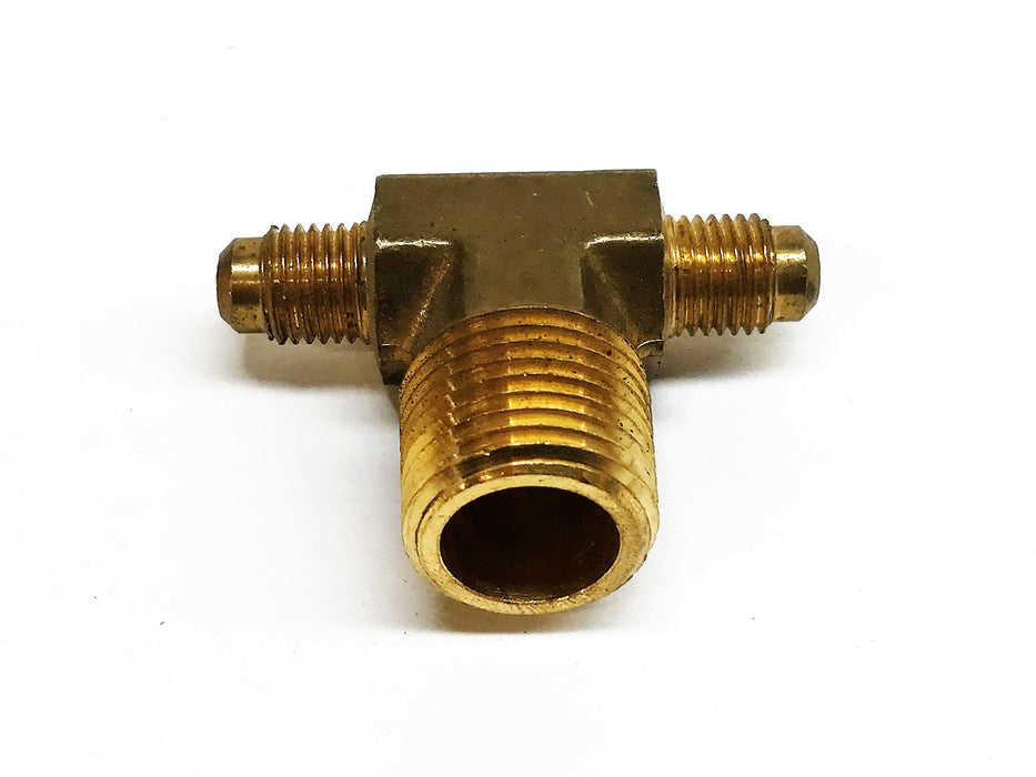 Unbranded Brass Flared Male Tee 1/8" x1/2" x 1/8" [Lot of 4] NOS