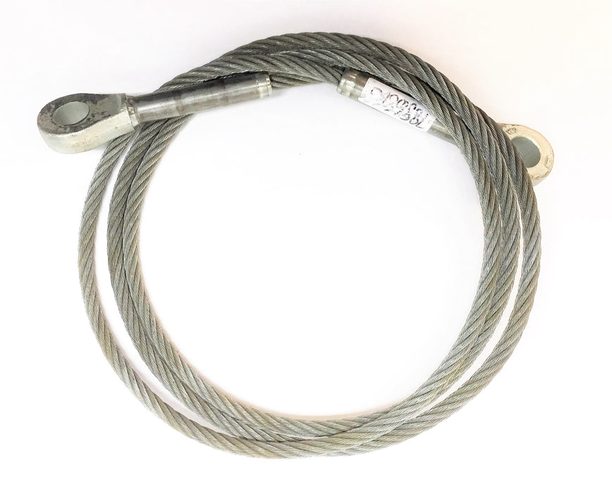 UNBRANDED 11' x 1/2" Steel Rope with 1" Opening Cable Ends 78868TU NOS