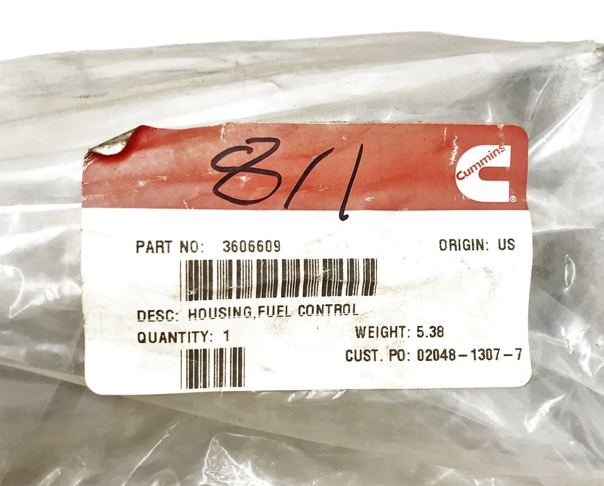 Cummins OEM Fuel Control Housing 3606609 NOS