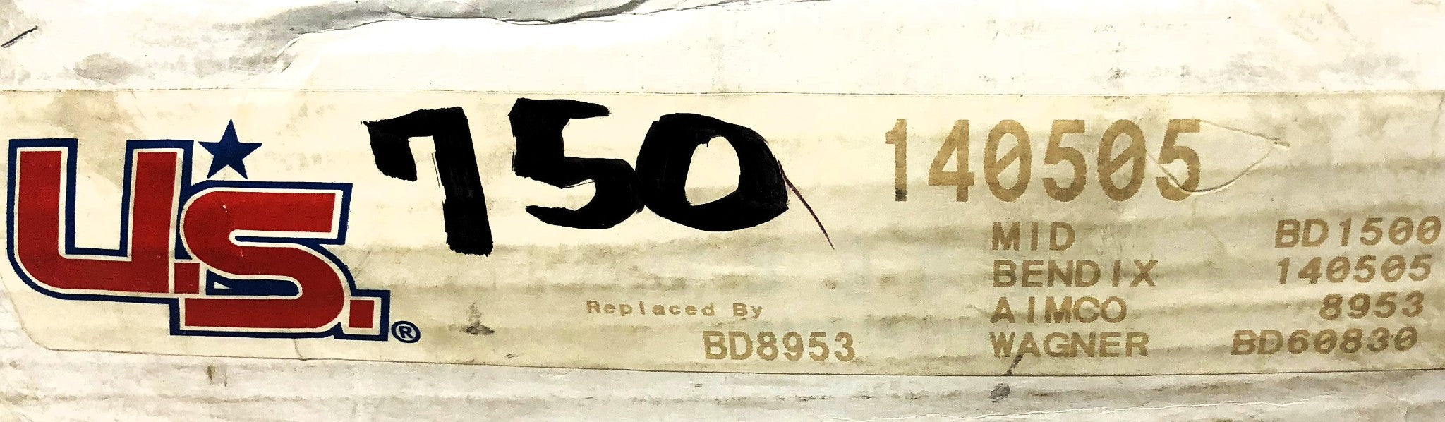 U.S. Brake Drum 140505 (8953) NOS