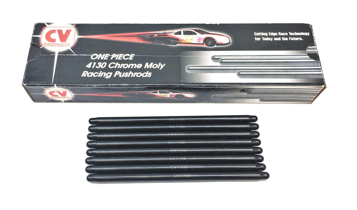 CV Products One Piece 4130 Chrome Moly Racing Push Rods CV-7750 [Lot of 8] NOS