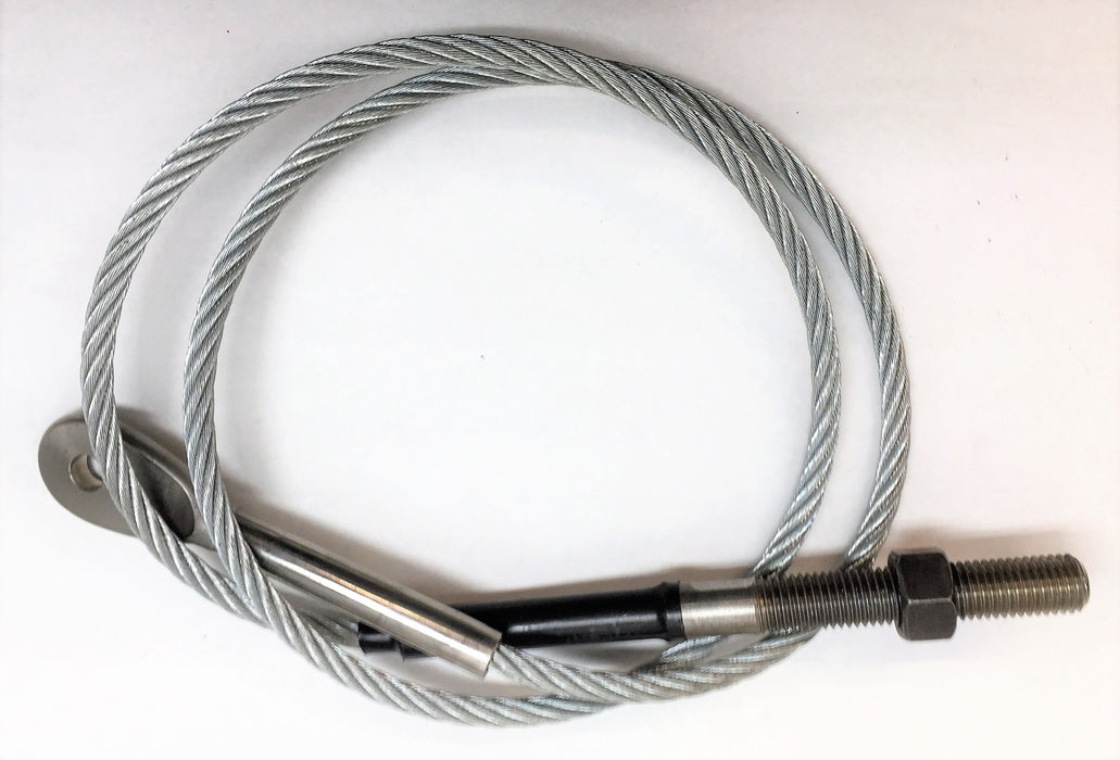 UNBRANDED 5'x3.5" Steel Rope with 1/2" Eyelet and 5/8"Threaded Bolt 65529TU NOS