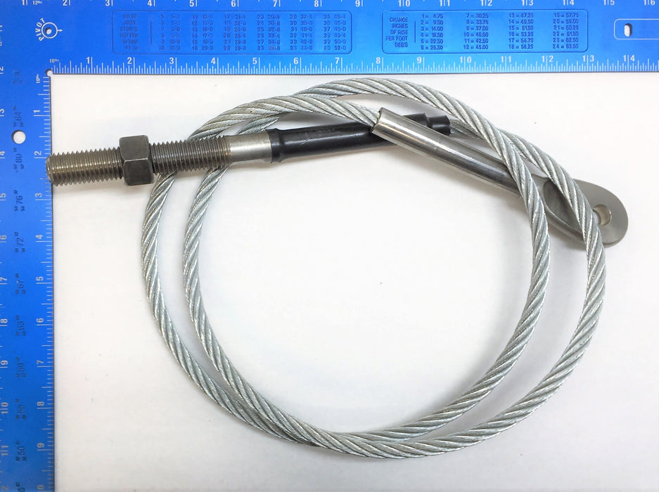 UNBRANDED 5'x3.5" Steel Rope with 1/2" Eyelet and 5/8"Threaded Bolt 65529TU NOS