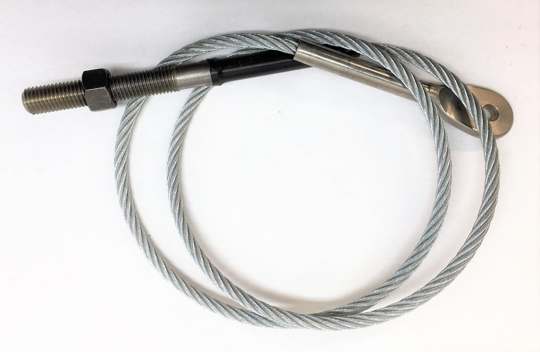 UNBRANDED 5'x3.5" Steel Rope with 1/2" Eyelet and 5/8"Threaded Bolt 65529TU NOS