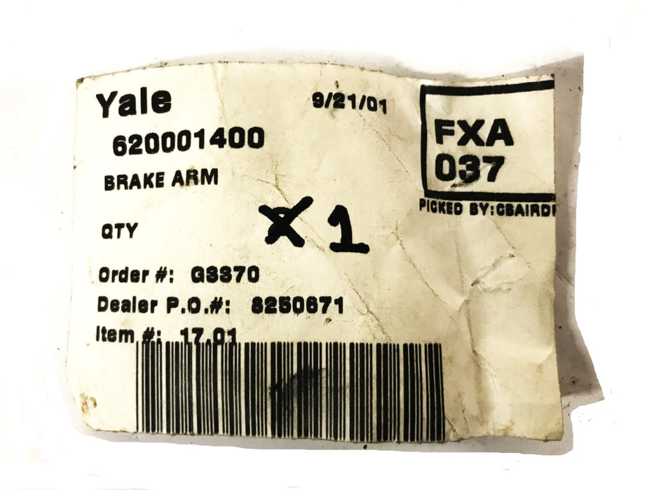 Yale Forklift Brake Arm 620001400 NOS