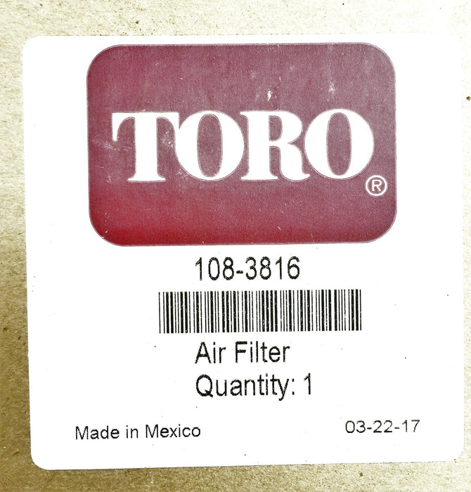 Toro Air Filter 108-3816 NOS