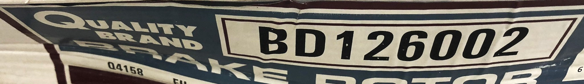 Quality Brand Disc Brake Rotor BD126002 NOS