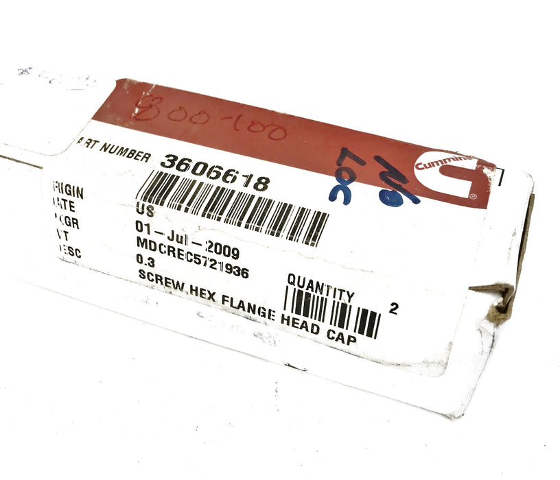 Cummins OEM Hex Flange Head Cap Screw 3606618 [Lot of 2] NOS