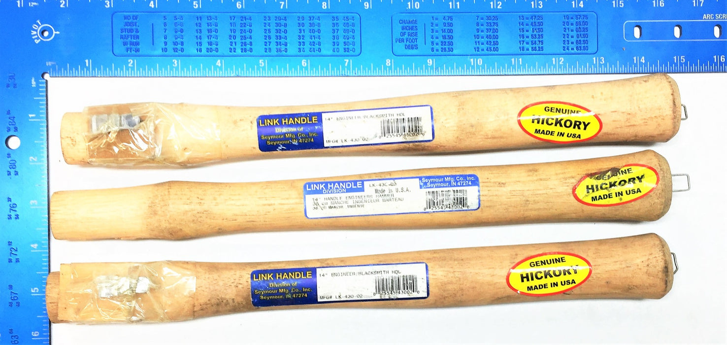 LINK HANDLE 14" Engineer/Blacksmith Handle LK-430-02 [Lot of 3] NOS