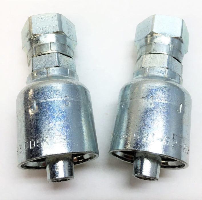 PARKER Hydraulic Hose Fitting 1JS43-6-6 [Lot of 2] NOS
