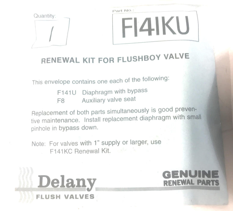 Delany Flushboy Valve Renewal Kit F141KU [Lot of 4] NOS