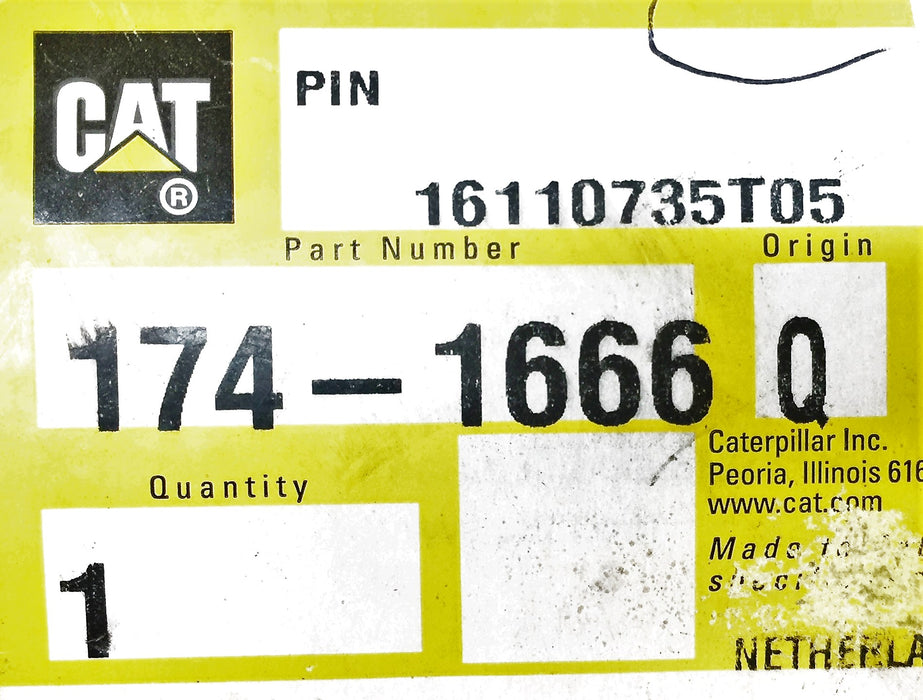 Caterpillar/CAT Linkage Pin 174-1666 (1741666) NOS