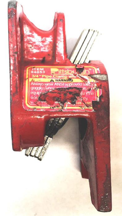 Pittsburg 3/4 Inch Pipe Clamp Set 94053 USED