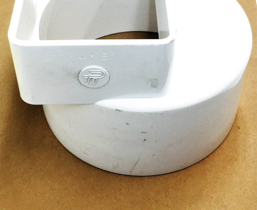 ASTM 4X6X6 Inch 3034 SDR 35 PVC Flush Down Spout P1928 NOS