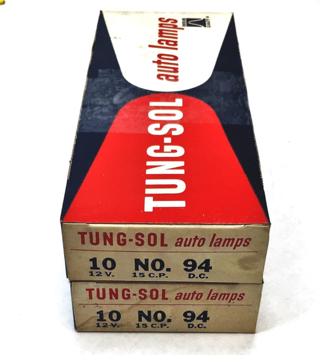 Tung-Sol 10 Piece 12 Volt Auto Lamp Set 94 [Lot of 2] NOS