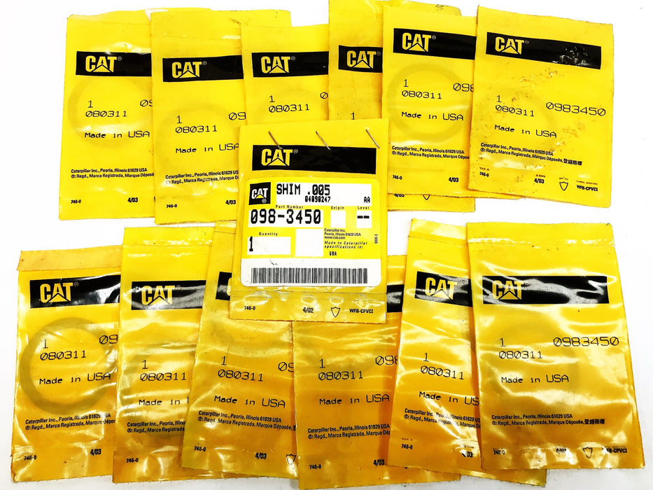 Caterpillar OEM Shim 098-3450 [Lot of 13] NOS