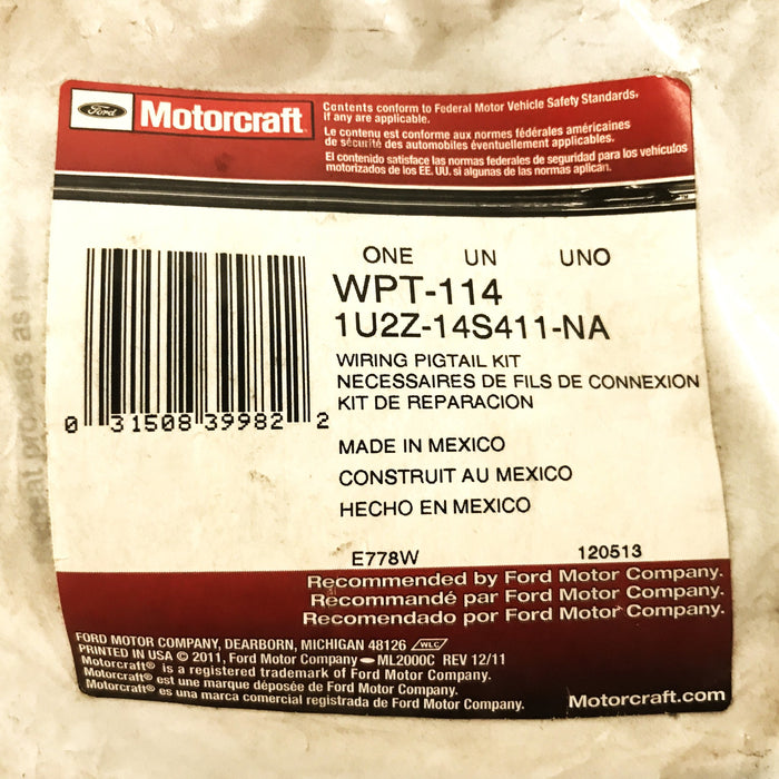 Motorcraft Ford Pigtail Wiring Kit for Blower Motor WPT-114 [Lot of 2] NOS