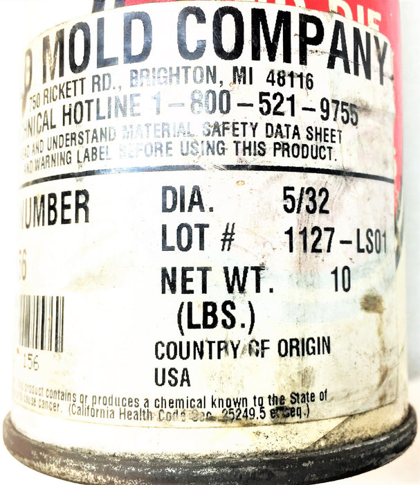 WELD MOLD Welding Rod Tube Pack (10lbs.) WM.705.E.125.14A (705.156) NOS