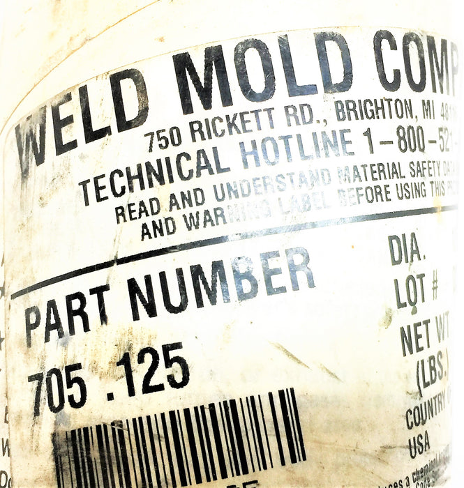 WELD MOLD 1/8" Welding Rod Tube Pack (6lbs.) 705.125 NOS