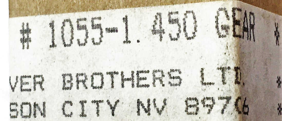 Weaver Brothers 1-1/2IN OAL 9 Tooth 450 Spur Gear 1-1/2IN OD 5/8IN ID 1055-1 NOS