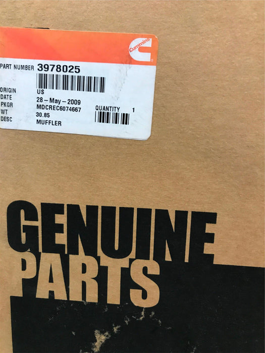 Cummins OEM Muffler 3978025 NOS