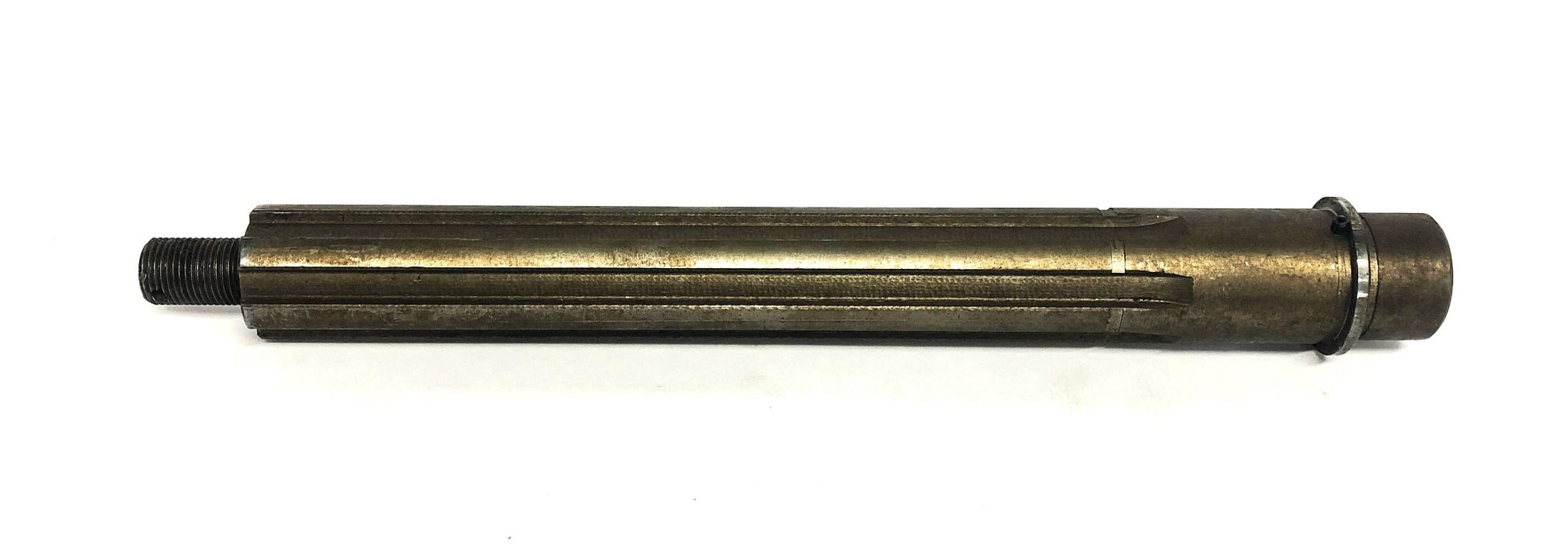 Unbranded 12 Inch 1.24X1.47 Inch OD 15 Thread Gear Shaft 201751 USED