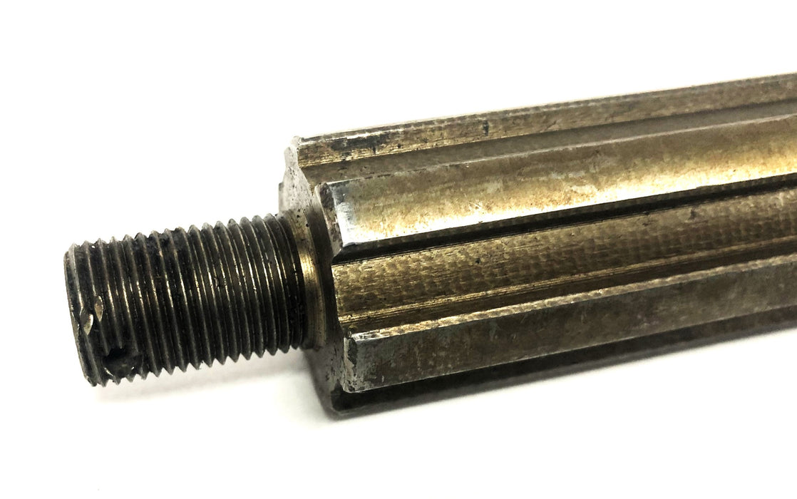 Unbranded 12 Inch 1.24X1.47 Inch OD 15 Thread Gear Shaft 201751 USED