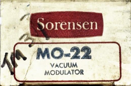 Sorensen Vacuum Modulator MO-22 NOS