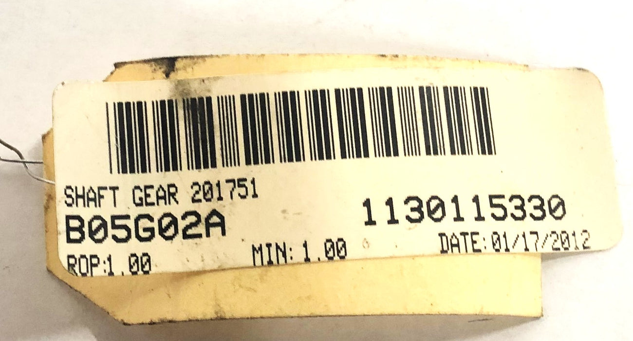 Unbranded 12 Inch 1.24X1.47 Inch OD 15 Thread Gear Shaft 201751 USED