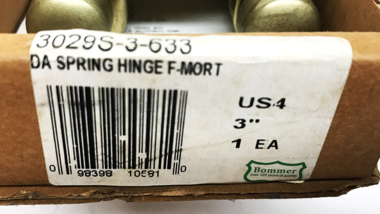 Bommer 3 inch Double Acting Spring Hinge 3029-3-633 NOS