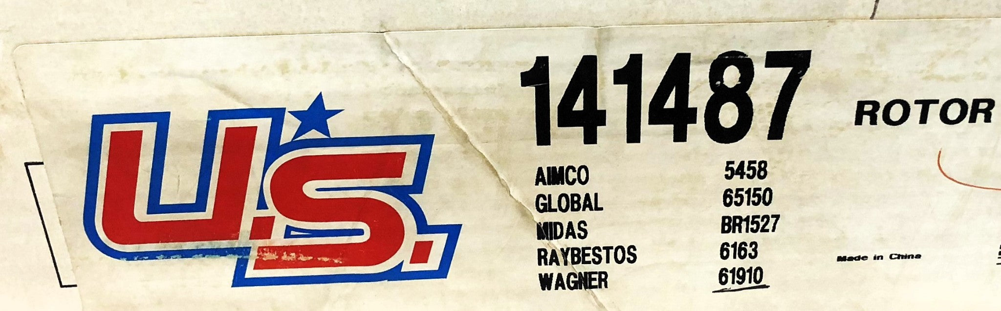 U.S Disc Brake Rotor 141487 (61910) NOS