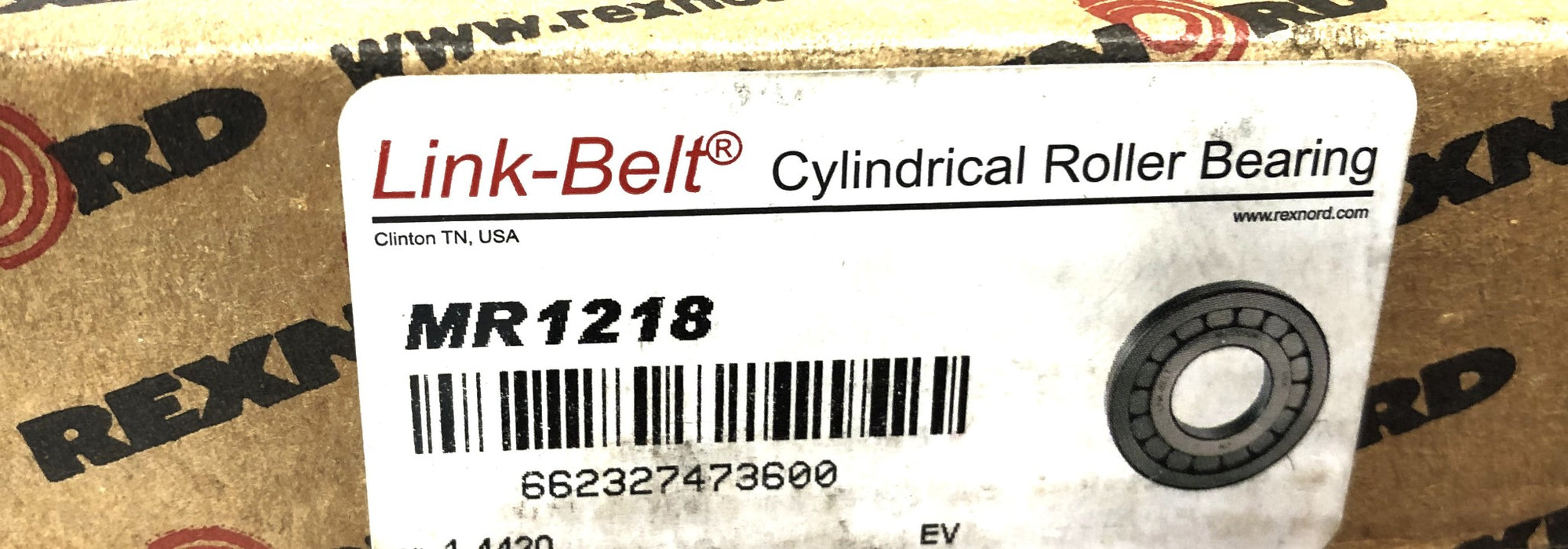 Link-Belt Cylindrical Roller Bearing Single Rib Inner Ring MR1218 NOS