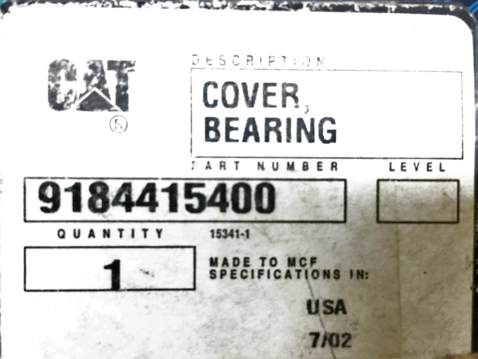 CAT/Caterpillar Bearing Cover 9184415400 (91844-15400) NOS