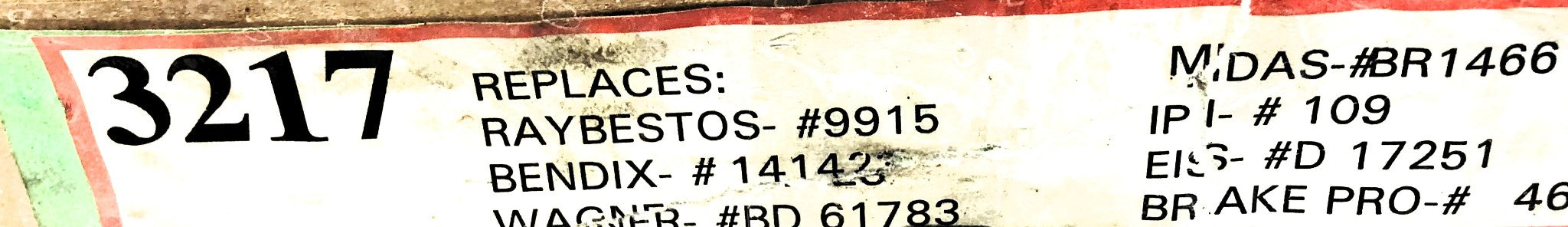 Unbranded Disc Brake Rotor 3217 (BD61783) NOS