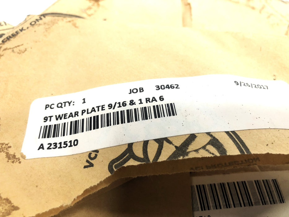 Unbranded 9T 1-9/16 RA-6 Wear Plate A-231510 NOS