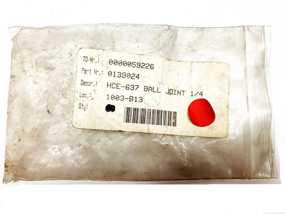 Bomag 1/4" Ball and Socket Joint 0139024 NOS