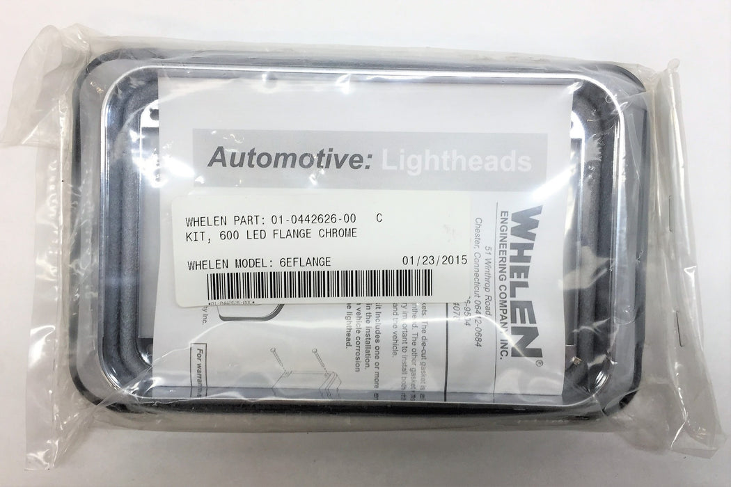 WHELEN 600 (6EFLANGE) LED Chrome Flange 01-0442626-00 NOS