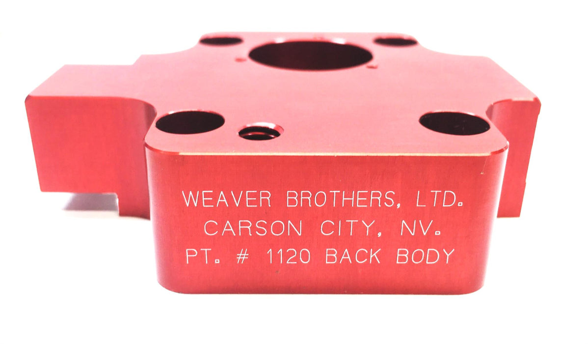 Weaver Brothers 3-1/8x4 Inch OD Back Body Assembly 1120 NOS