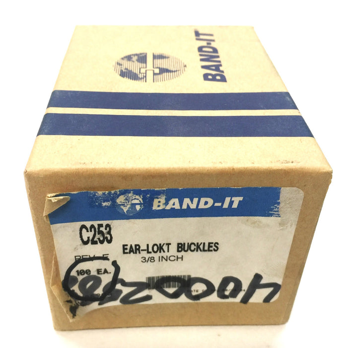 Band-It 3/8" (9.5mm) Stainless Steel Ear-Lokt Buckle Pack C253 (100pcs) NOS