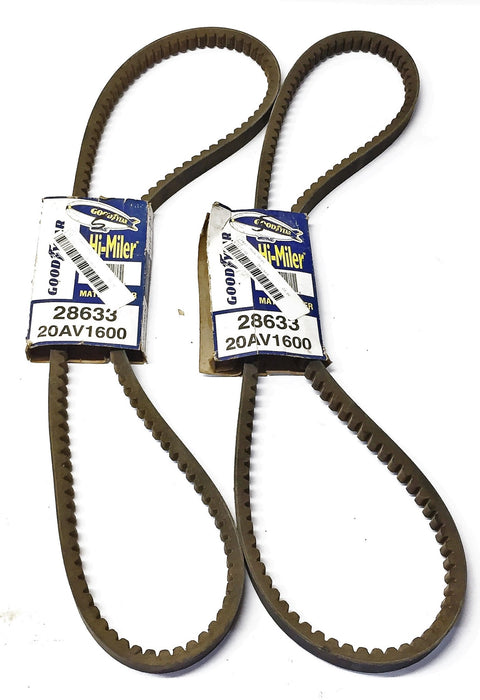 Goodyear "Hi-Miler" Accessory Drive Belt 28633 (20AV1600) [Lot of 2] NOS