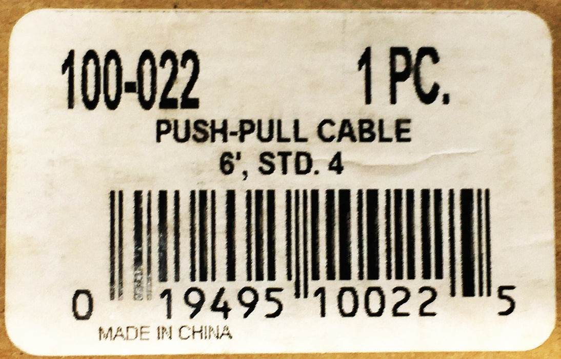 Unbranded 6 Foot STD 4 Push-Pull Cable 100-022 NOS