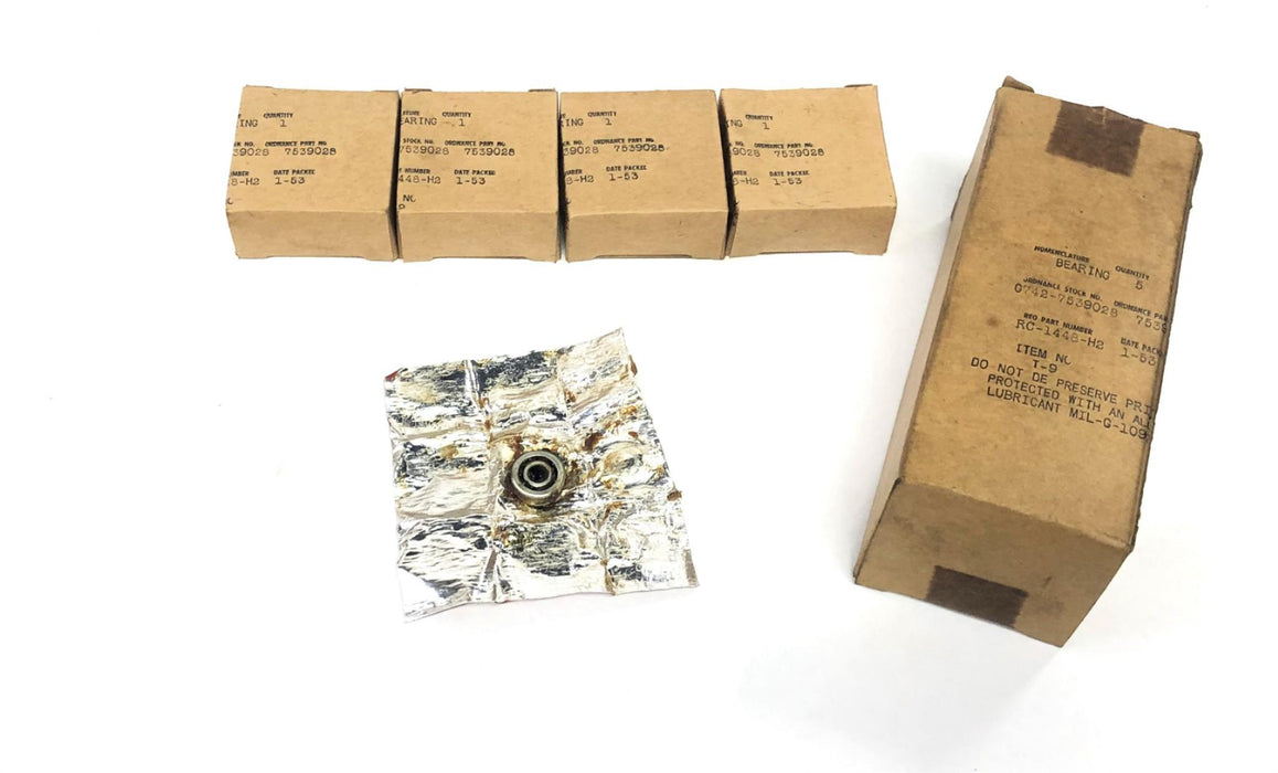 Rollway Set Of 5 Single Row Ball Bearing 1448H2 (RC-1448-H2) G742-7539028 NOS
