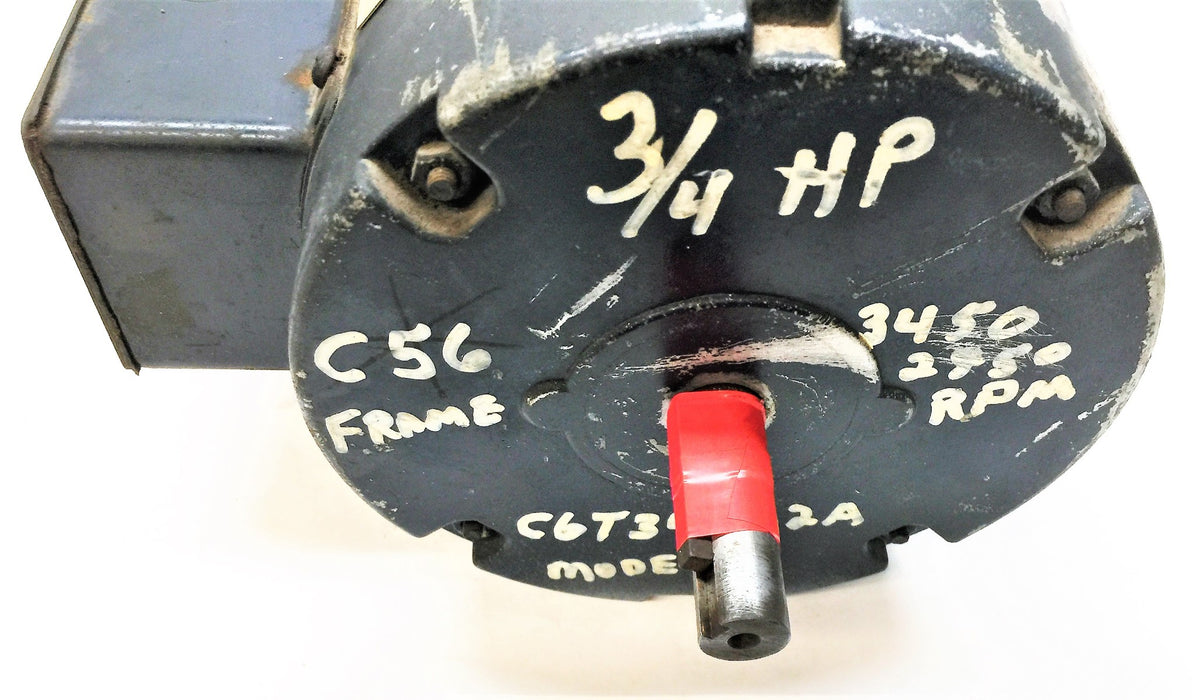 LEESON 3/4HP 208-230/460V 3450 RPM General Purpose AC Motor 110313-00 USED