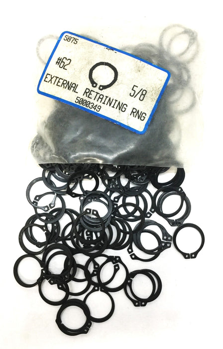 Unbranded 5/8" External Retaining Ring Pack (190pcs) #62 NOS
